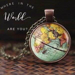 Plunder World Map Pendant Necklace